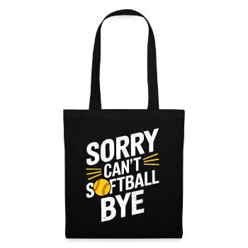 Softball Joueur de softball Drôle de cadeau de softball - Sac en tissu - noir - Devant