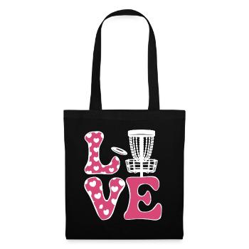 Discgolf Spruch Sport Lustiges Discgolf Geschenk - Stoffbeutel - Schwarz - Vorne