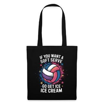 volley-ball dire drôle de cadeau de volley-ball - Sac en tissu - noir - Devant