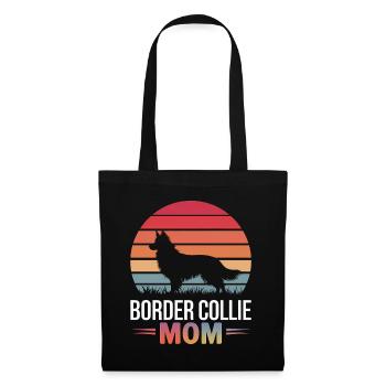 Border Collie disant drôle Border Collie cadeau - Sac en tissu - noir - Devant