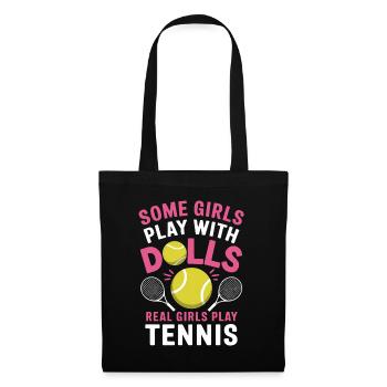 Tennis Dire Fille Drôle Tennis Cadeau - Sac en tissu - noir - Devant