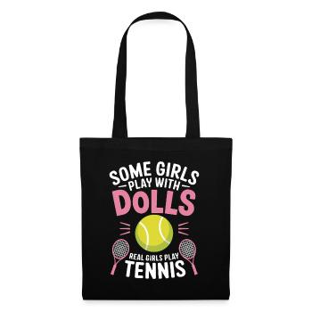 Tennis Saying Girl Funny Tennis Gift - Tote Bag - black - Front