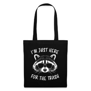 Raccoon Saying Trash Funny Raccoon Gift - Tote Bag - black - Front