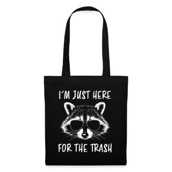 Raccoon Saying Trash Funny Raccoon Gift - Tote Bag - black - Front