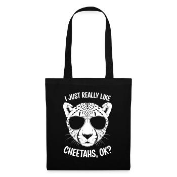 Guépard disant Afrique Drôle Cadeau de guépard - Sac en tissu - noir - Devant