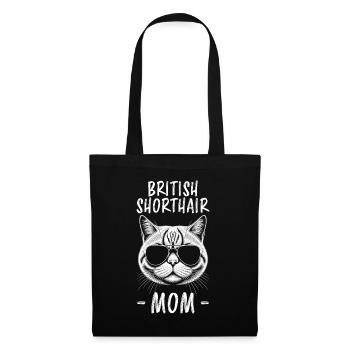 British Shorthair Dire Drôle de Chats Cadeau - Sac en tissu - noir - Devant