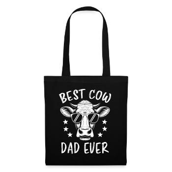 vache disant vaches fermier drôle vache cadeau - Sac en tissu - noir - Devant