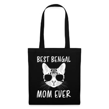 Bengalkatze Spruch Lustiges Bengalkatzen Geschenk - Stoffbeutel - Schwarz - Vorne