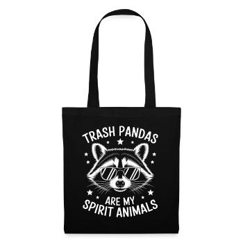 Raccoon Saying Trash Funny Raccoon Gift - Tote Bag - black - Front