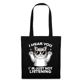 British Shorthair Dire Drôle de Chats Cadeau - Sac en tissu - noir - Devant