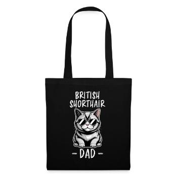 British Shorthair Dire Drôle de Chats Cadeau - Sac en tissu - noir - Devant