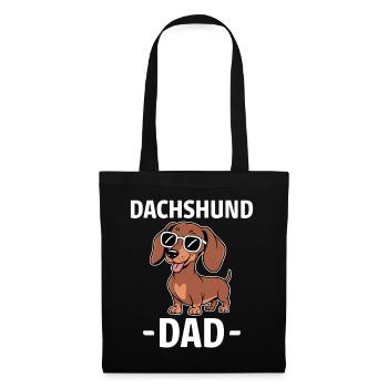 Teckel disant teckel papa drôle teckel cadeau - Sac en tissu - noir - Devant