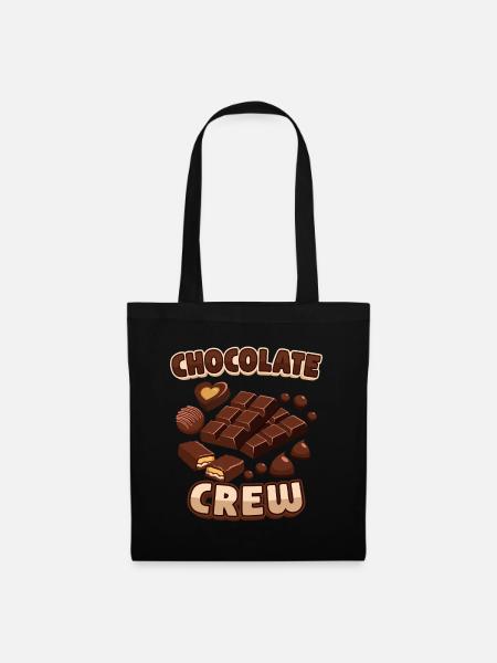 Süßigkeiten Schokolade Schoki Chocolate Crew - Stoffbeutel - Schwarz