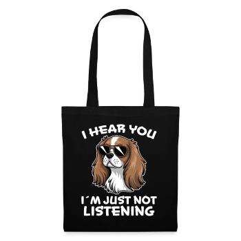Cavalier King Charles Spaniel Saying Dog Gift - Tote Bag - black - Front