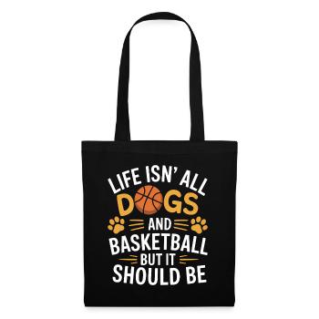 Basketball Saying Dogs Funny Basketball Gift - Tote Bag - black - Front