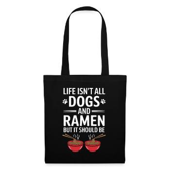 Ramen Dogs Anime Funny Kawaii Ramen Gift - Tote Bag - black - Front