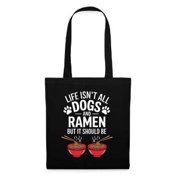 Ramen Dogs Anime Funny Kawaii Ramen Gift - Tote Bag - black - Front