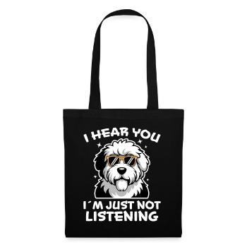 Old English Sheepdog Saying Joke Sheepdog Gift - Tote Bag - black - Front