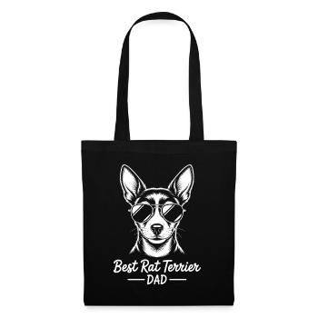 Rat Terrier Spruch Lustiges Rat Terrier Geschenk - Stoffbeutel - Schwarz - Vorne