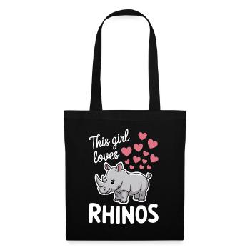 Nashorn Spruch Nashörner Lustiges Nashorn Geschenk - Stoffbeutel - Schwarz - Vorne