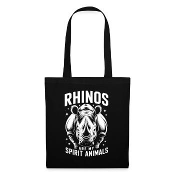 Nashorn Spruch Nashörner Lustiges Nashorn Geschenk - Stoffbeutel - Schwarz - Vorne