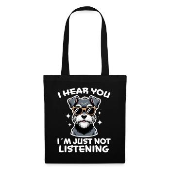 Schnauzer disant drôle de cadeau de schnauzer - Sac en tissu - noir - Devant