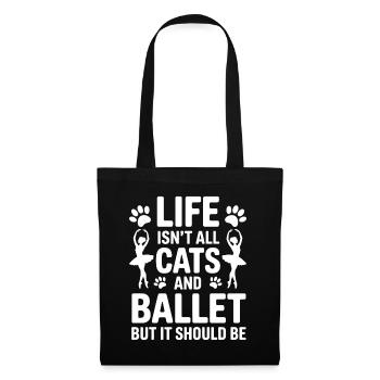 Ballett Spruch Ballerina Lustiges Ballett Geschenk - Stoffbeutel - Schwarz - Vorne