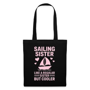 Sailing Saying Sister Sailor Sailing Gift - Tote Bag - black - Front