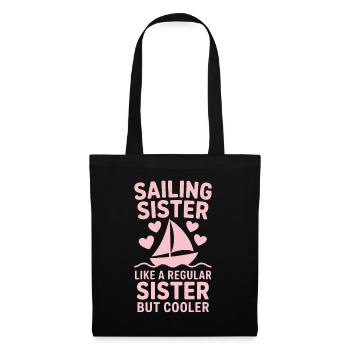 Sailing Saying Sister Sailor Sailing Gift - Tote Bag - black - Front