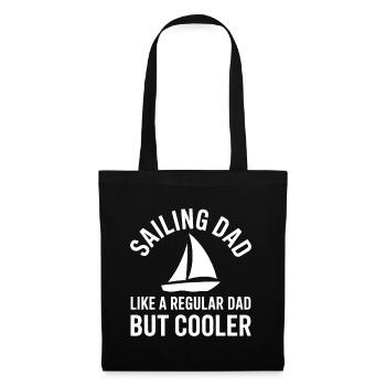 Segeln Spruch Papa Vater Segler Segeln Geschenk - Stoffbeutel - Schwarz - Vorne