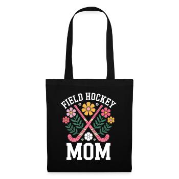 Feldhockey Spruch Mama Lustige Feldhockey Geschenk - Stoffbeutel - Schwarz - Vorne