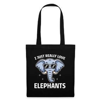 Elephant Saying Africa Funny Elephant Gift - Tote Bag - black - Front