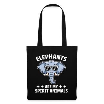 Elephant Saying Africa Funny Elephant Gift - Tote Bag - black - Front