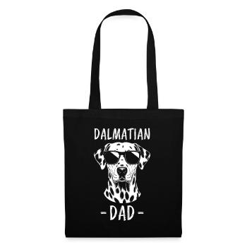Dalmatiner Spruch Dad Lustiges Dalmatiner Geschenk - Stoffbeutel - Schwarz - Vorne