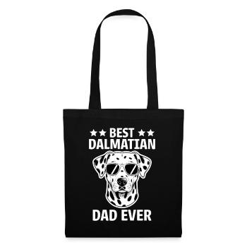 Dalmatiner Spruch Dad Lustiges Dalmatiner Geschenk - Stoffbeutel - Schwarz - Vorne