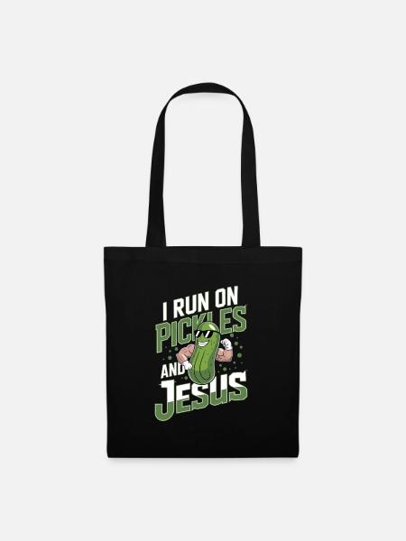 Gurke Jesus Glaube Christ - Stoffbeutel - Schwarz