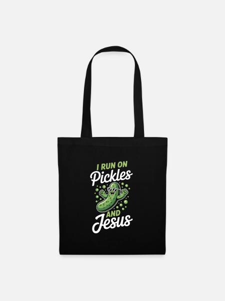 Gurke Jesus Glaube Christ - Stoffbeutel - Schwarz