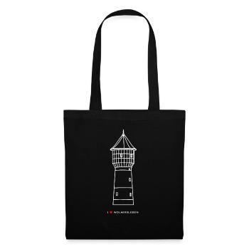 Wasserturm dunkler HG - Stoffbeutel - Schwarz - Vorne