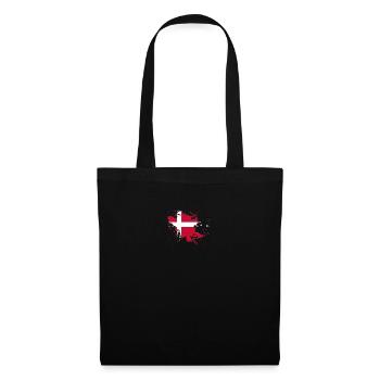 Drapeau du Danemark comme une touche de couleur - Sac en tissu - noir - Devant