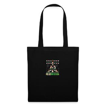 Beagles Feliz Navidog Merry Chritsmas - Sac en tissu - noir - Devant