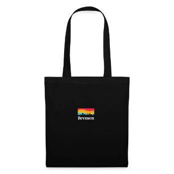 Bremen Retro Sights Skyline Souvenir - Tote Bag - black - Front
