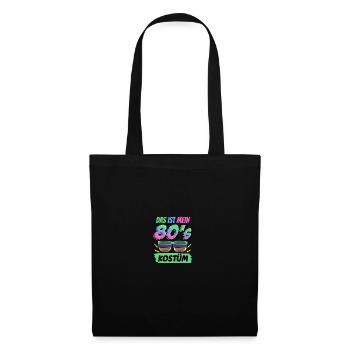 80er jahre Pary Mottoparty 80s Outfit - Stoffbeutel - Schwarz - Vorne