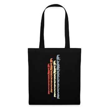Retro flutes - Tote Bag - black - Front