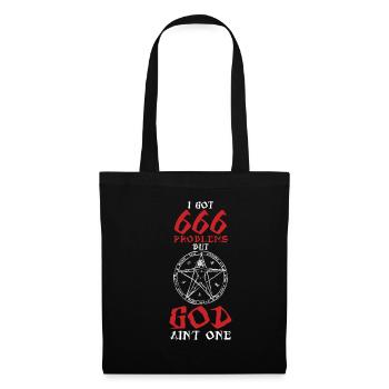 J’ai eu 666 problèmes mais Dieu une sorcière Satanisme - Sac en tissu - noir - Devant