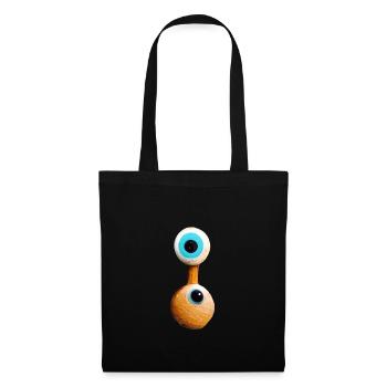 Augen Abstrakt übereinander - Stoffbeutel - Schwarz - Vorne