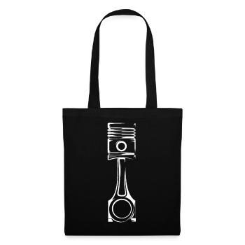 piston engine v8 musclecar car icon graphic logo - Tote Bag - black - Front
