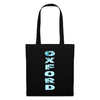 Oxford Angleterre UK City Font Skyline Accueil - Sac en tissu - noir - Devant
