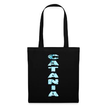 Catane Italie City Font Skyline Accueil - Sac en tissu - noir - Devant