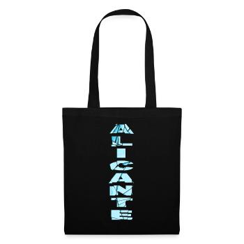 Alicante Spanien Stadt Schrift Skyline Heimat - Stoffbeutel - Schwarz - Vorne