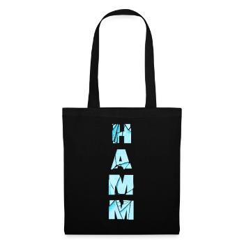 Hamm Deutschland Stadt Schrift Skyline Heimat - Stoffbeutel - Schwarz - Vorne